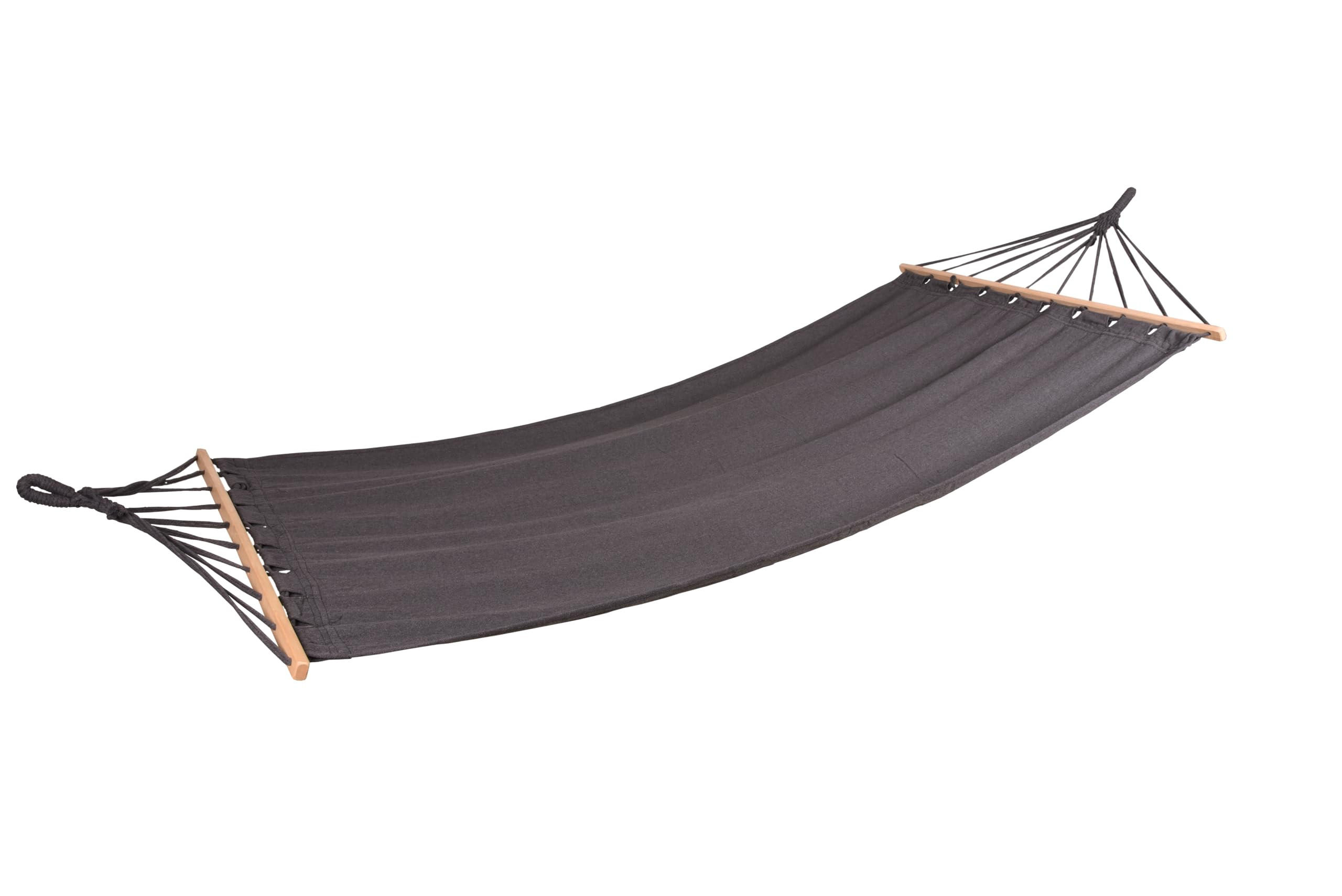 HÄNGEMATTE Trier Anthrazit Kastanie Relaxmatte zum Hängen - Anthrazit, Holz (100/0.6/280cm) - DELUKE