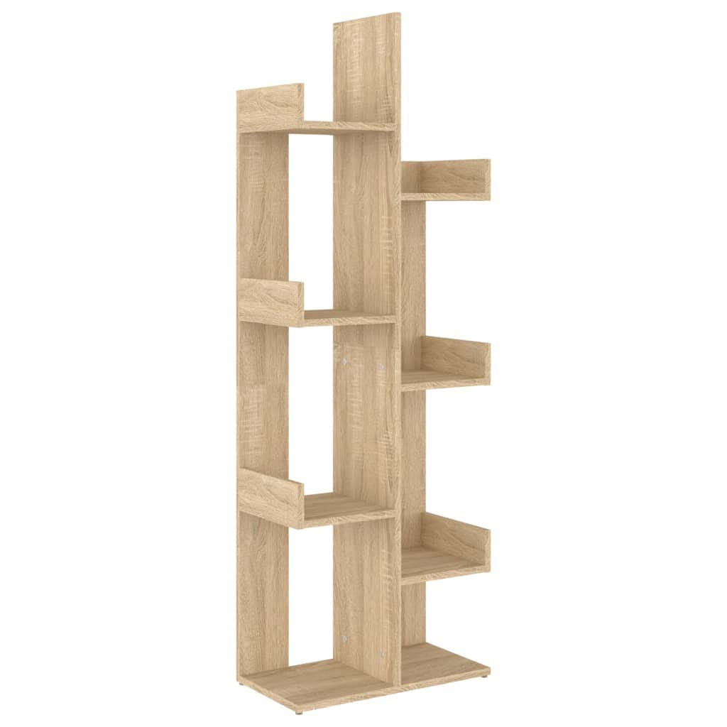BÜCHERREGAL Baumform 48/25,5/140 cm aus Holzwerkstoff Sonoma-Eiche Dekor - Sonoma Eiche, Holz (48/140/25.5cm) - vidaXL