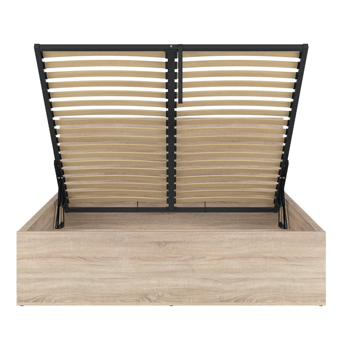 BOXSPRING POSTELJA 160/200 Edwin Svetli les - rjava, leseni material (160/200cm) - Petits-meubles