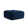 POUF Samt Stoff Blau - Blau/Schwarz, Kunststoff/Textil (80/43/93cm) - Makamii