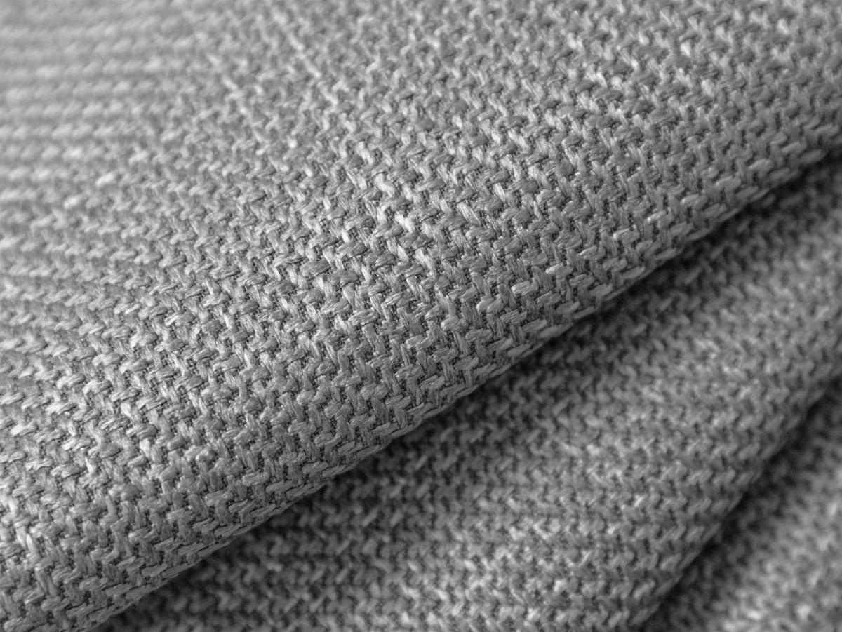 ECKSOFA ausklappbar rechts mit Container Gloria aus strukturiertem Stoff hellgrau 4 Sitzplätze - Hellgrau, Textil (170/260cm) - Micadoni