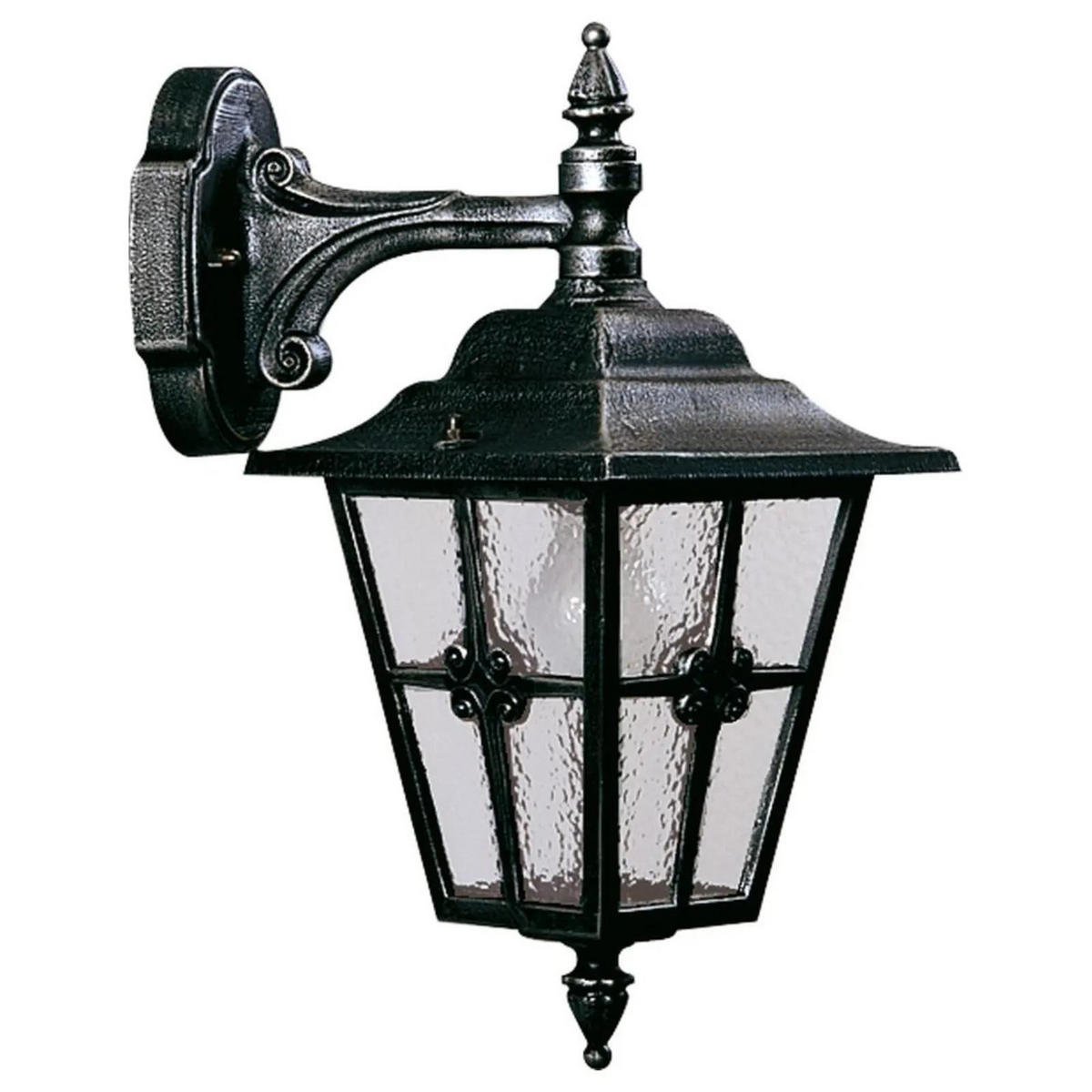 WAND- & DECKENLEUCHTE Schwarz - Silberfarben/Schwarz, Metall (22/46/22cm) - click-licht