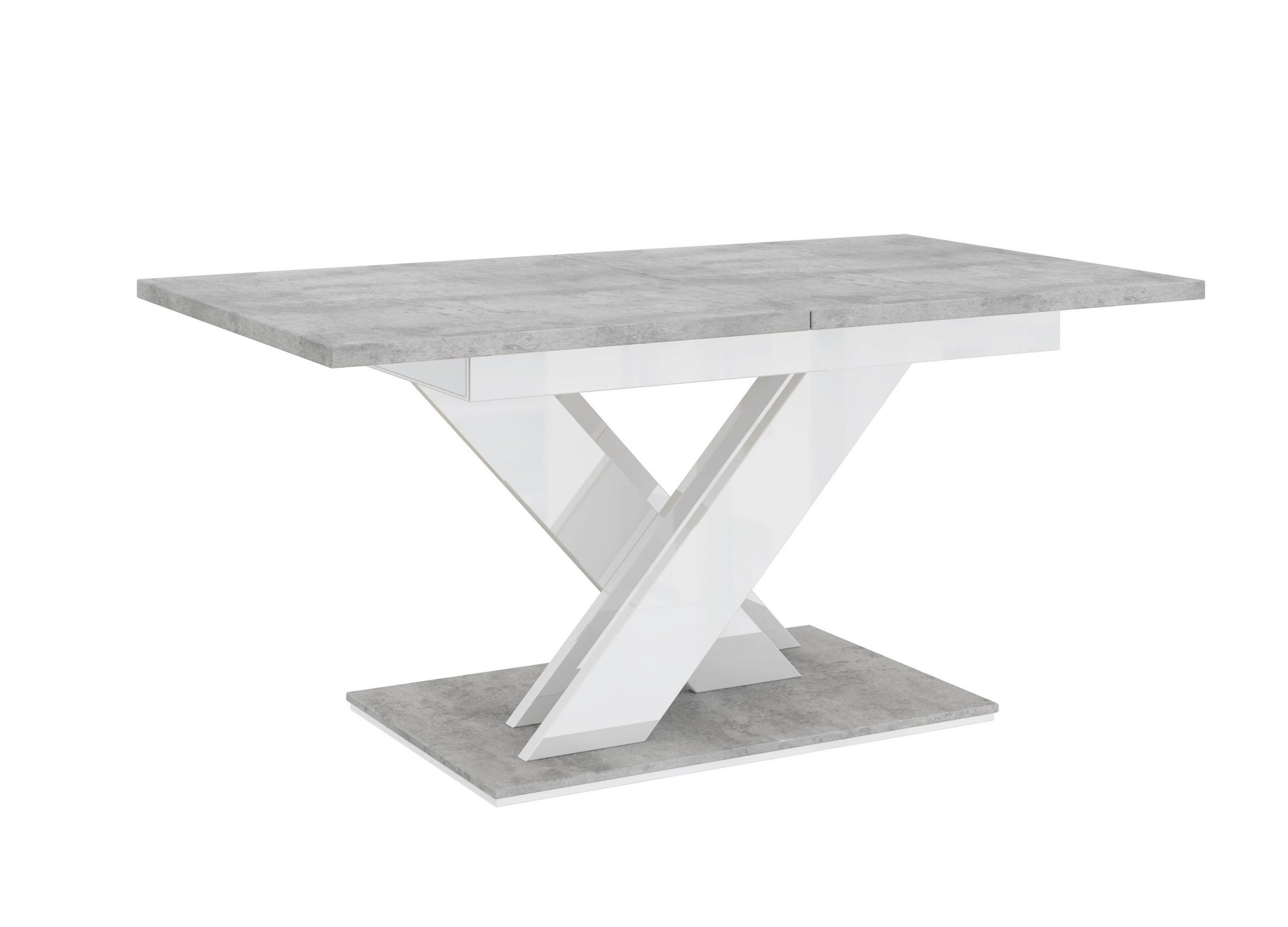 designimpex Esstisch Hellgrau 140x75x80 cm