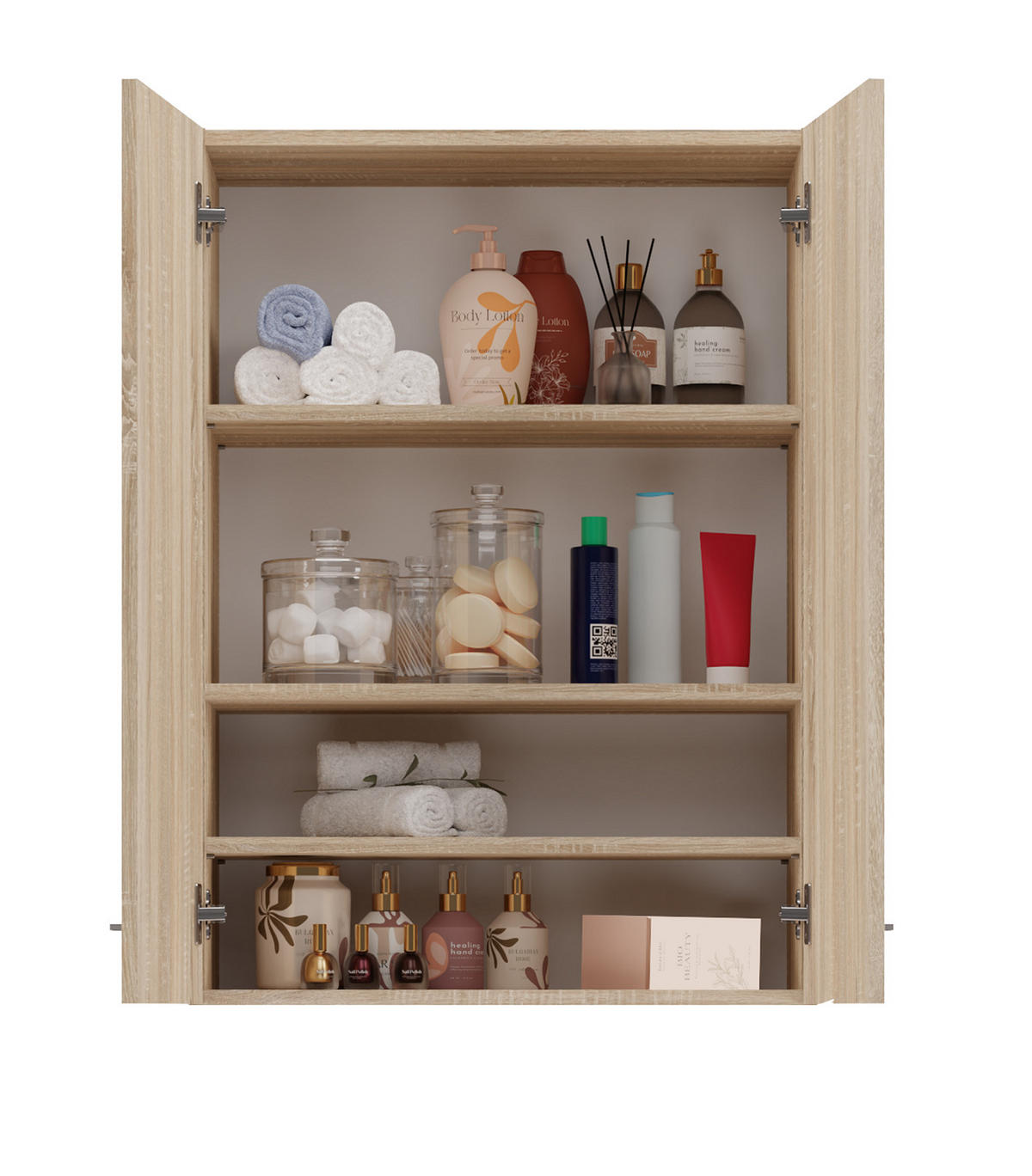 BADEZIMMERSCHRANK POLA MINI DD - EICHE SONOMA - Sonoma Eiche, Holzwerkstoff (64/90/30cm) - CDF