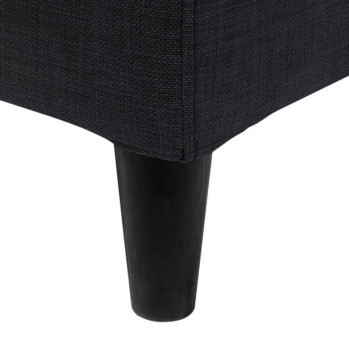 POLSTERBETT 160/200cm Schwarz Fitou - Schwarz, Textil (160/200cm) - Beliani