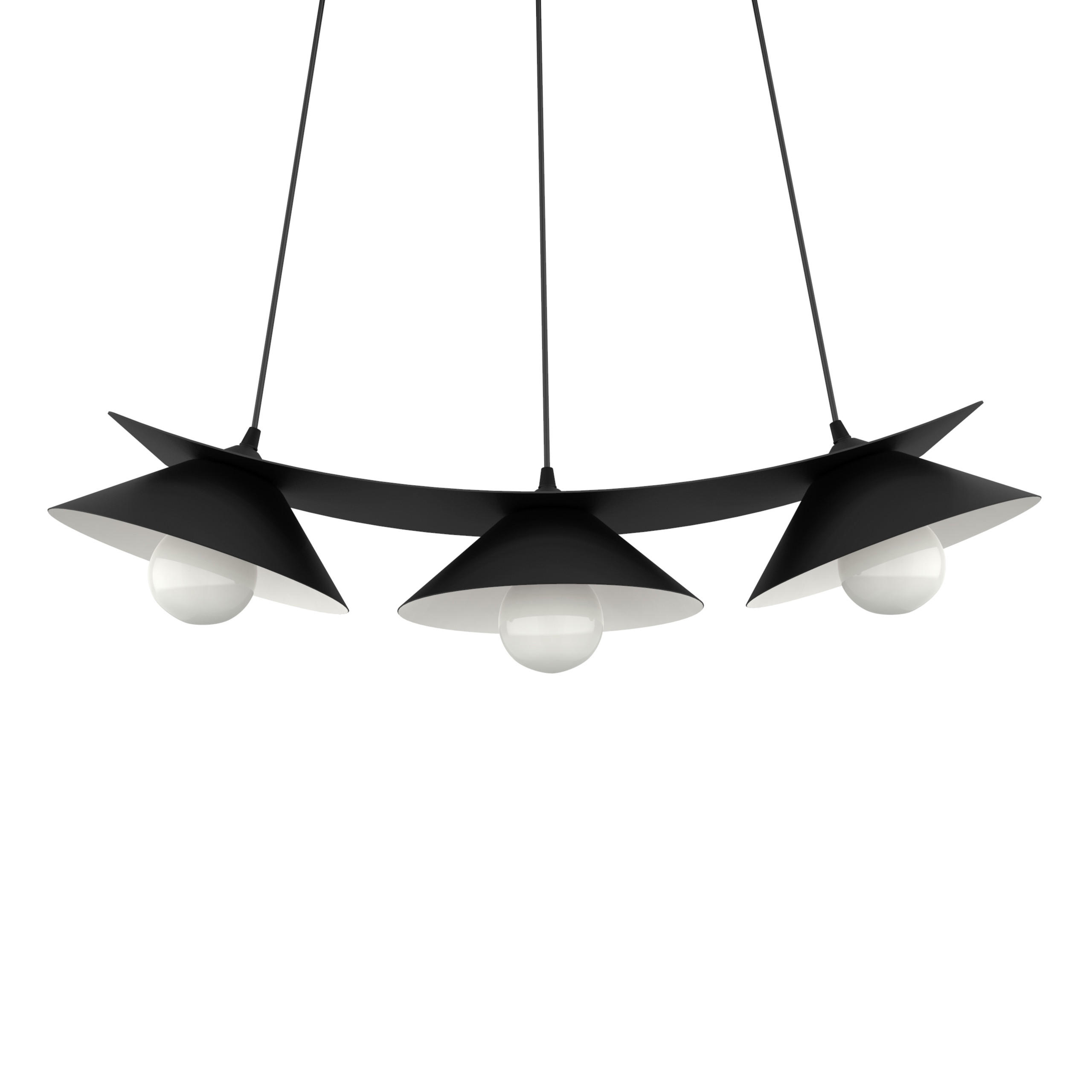 Lumicom Hängeleuchte Schwarz 25x16x70 cm
