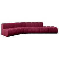 ECKSOFA modulares Sofa Brilo-L1 - 380x174x70 cm Bordeauxrot - Bordeaux, Holzwerkstoff/Textil (380/174cm) - ALTDECOR