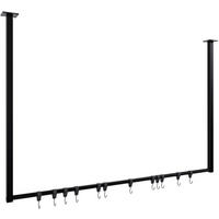KLEIDERSTÄNDER 150x38x120-schwarz-Metall - Schwarz, Metall (120/80/7cm) - CLP