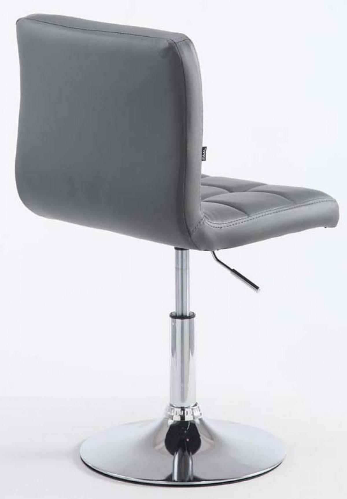 DREHSTUHL 2er Set Lederlook grau - Chromfarben/Grau, Textil/Metall (44/74/49cm) - CLP