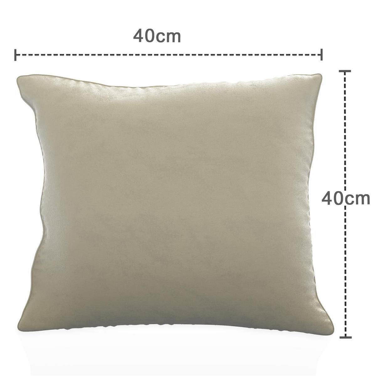 KISSENHÜLLEN-SET (2-tlg.) 40/40 cm (Beige) - Beige, Textil (40/40cm) - Intirilife
