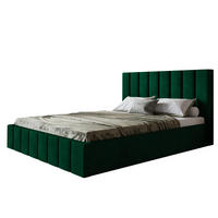 BETT 90x200 - Polsterbett mit Bettkasten und Holzrahmen - Modern Betten - Glatter Kronos-Stoff- Kollektion Toledo - Grün - Grün, Holz/Textil (90/200cm) - Alpi-Möbel