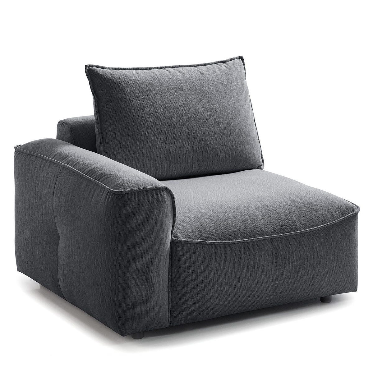 MODULSESSEL - Grau, Holz/Textil (104/82/99cm) - home24