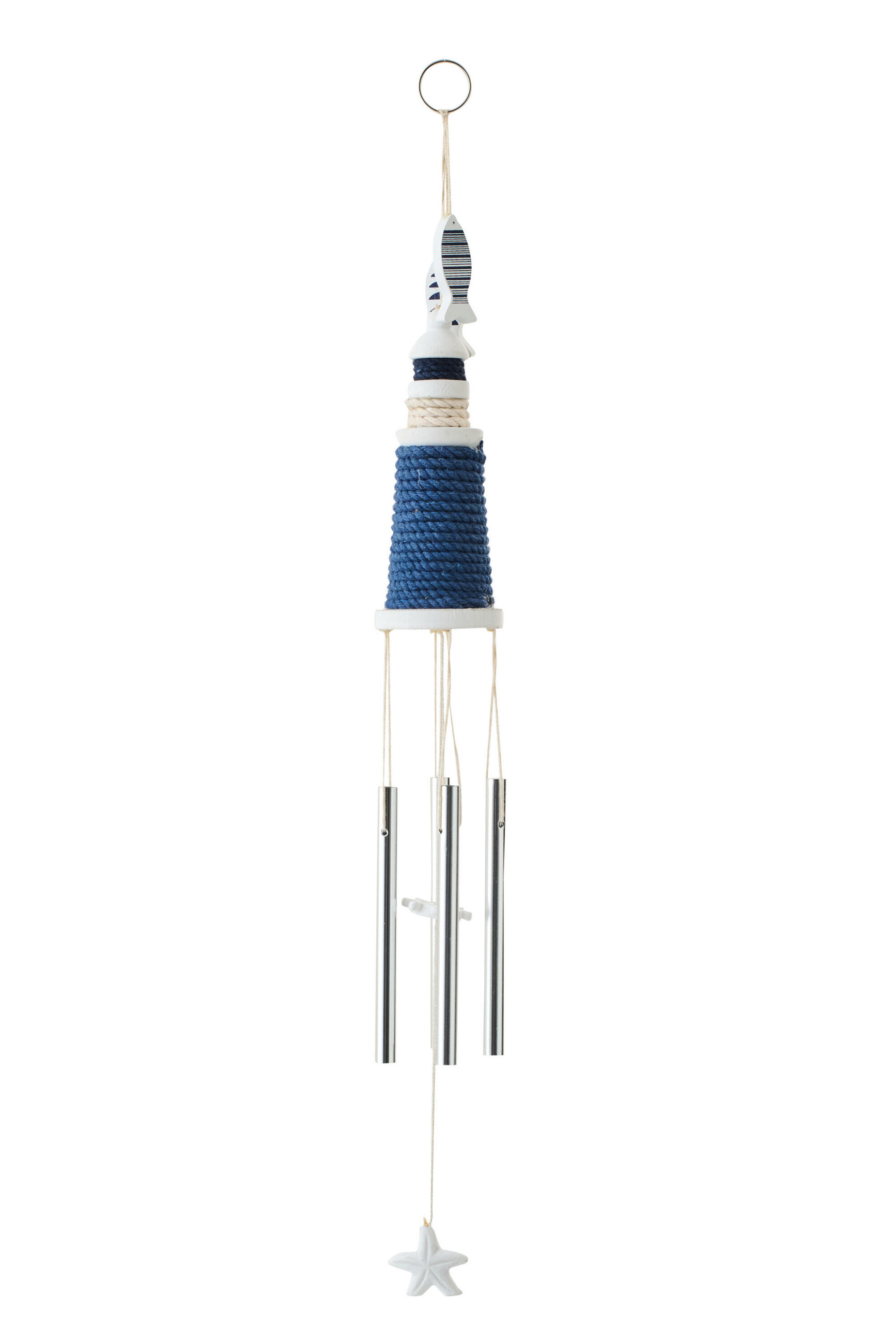 WINDSPIEL LEUCHTTURM - Blau, Holz (6/60/6cm) - J-Line
