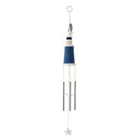 WINDSPIEL LEUCHTTURM - Blau, Holz (6/60/6cm) - J-Line