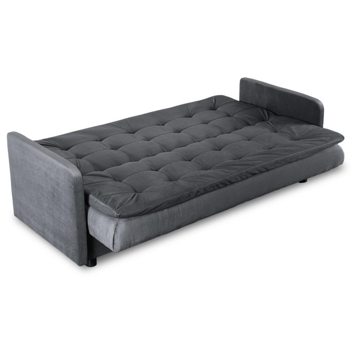 SOFA STELLA ausziehbar Schlaffunktion Grau - Grau, Holz/Textil (2000/94/850cm) - makarowski meble