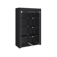 STOFFSCHRANK Mamoudzou - Schwarz, Kunststoff (105/168/45cm) - Hansiro