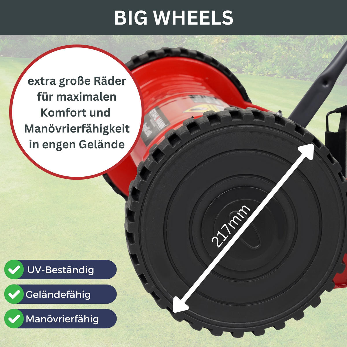 Spindelmäher RoyalCut30, 30cm Breite - Rot, Metall (43/22/30cm) - STAHLMANN