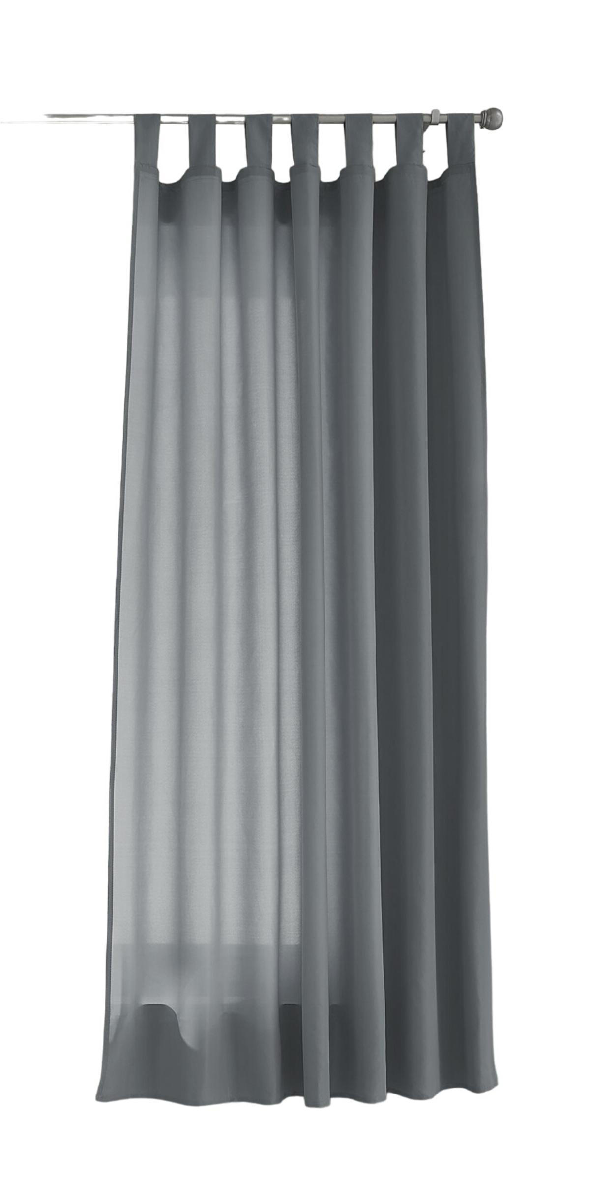 VORHANG POTSDAM HxB 175x140 cm Grau - Grau, Textil (140/175cm) - Gardinenbox