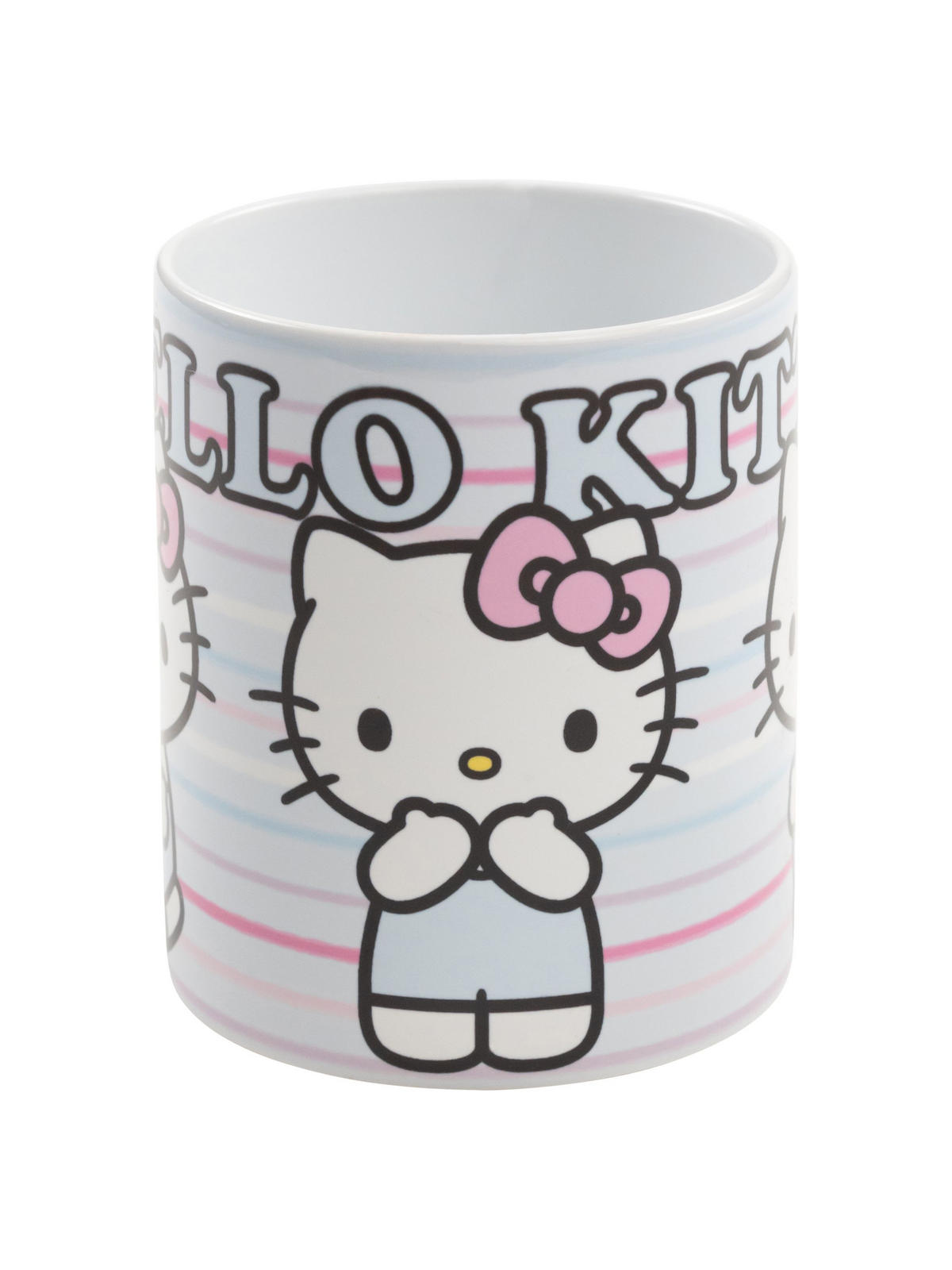 KAFFEEBECHER Hello Kitty Streifen Blau 320 ml - Blau, Keramik (0.32L) - Hello Kitty