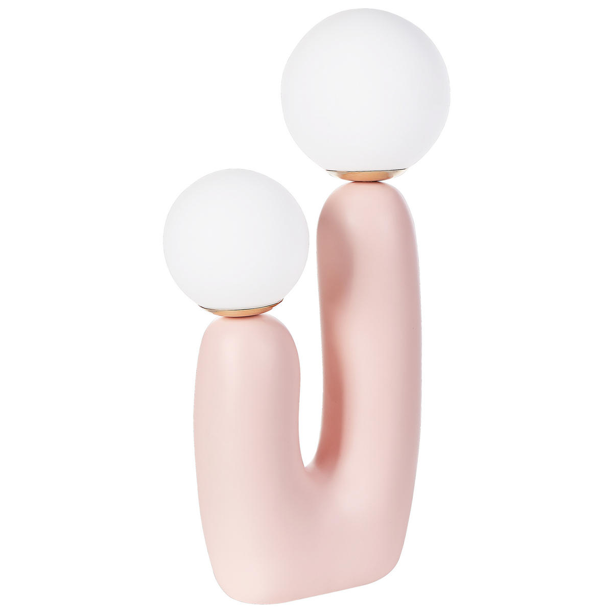TISCHLAMPE Rosa Tulun - Pink/Weiß, Kunststoff (25/25/40cm) - Beliani