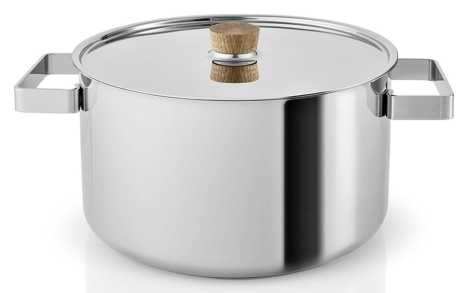 KOCHTOPF Nordic Kitchen Edelstahl - ø 24 cm / 6 Liter - Silberfarben, Holz (24cm) - Eva Solo