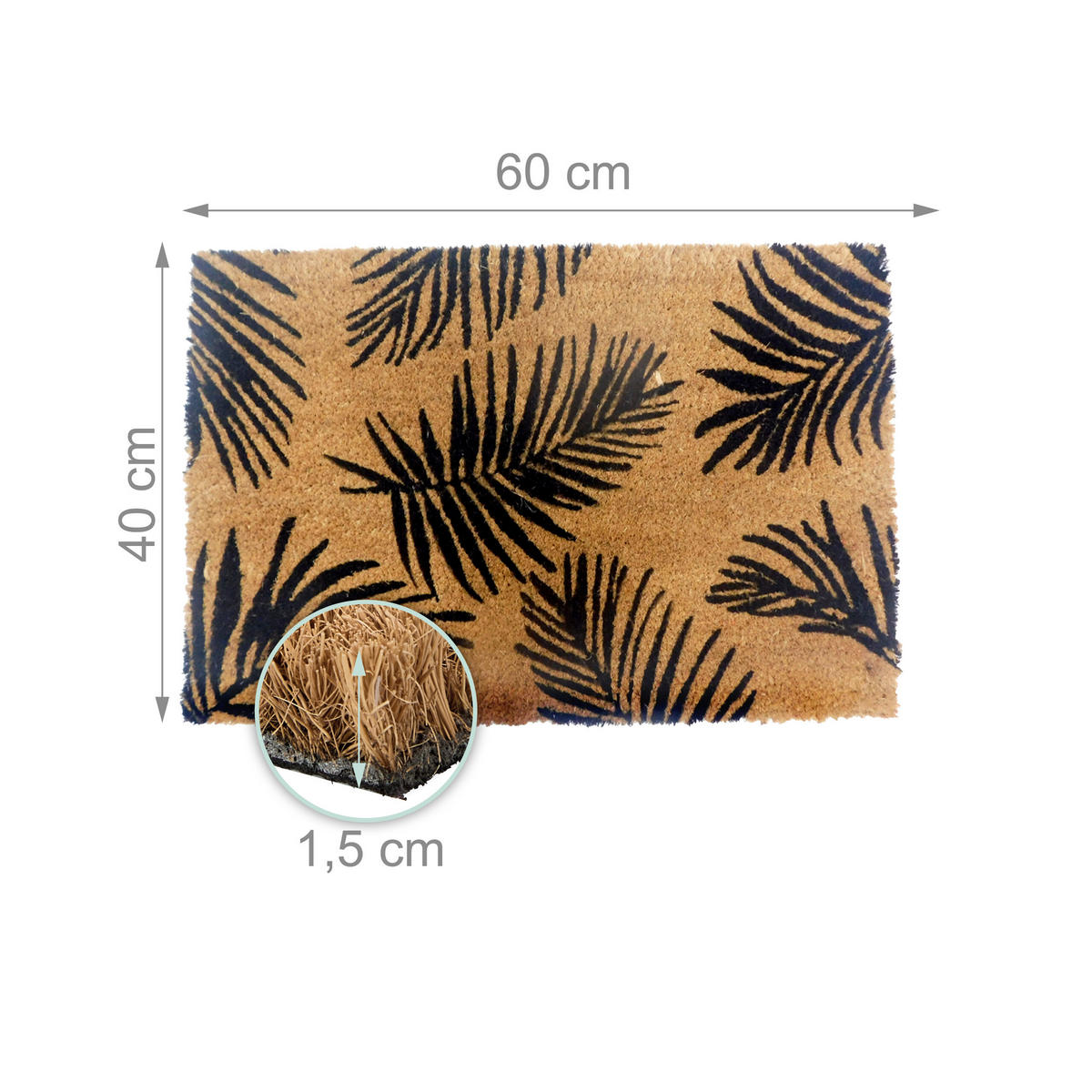 ROHOŽ - různobarevná, textil/plast (60/40cm) - Relaxdays