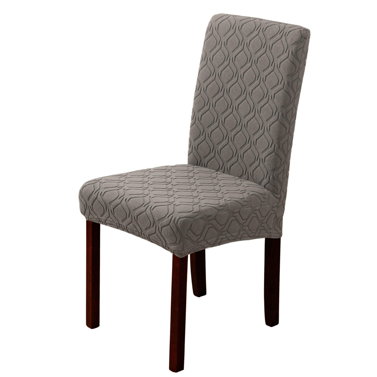 STUHLHUSSE Stretch Stuhlbezug 1 Stück - Grau, Textil (18/25cm) - Kaket