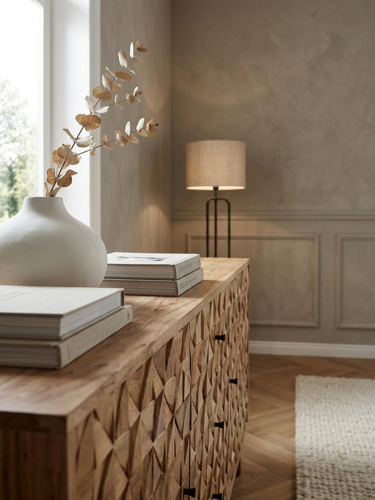 SIDEBOARD – ALME, Akazie Massivholz, 140x78,5x40 cm, Landhausstil, 3 Schubladen, 2 Türen - Braun, Akazienholz/Holz (140/79/40cm) - KADIMA DESIGN