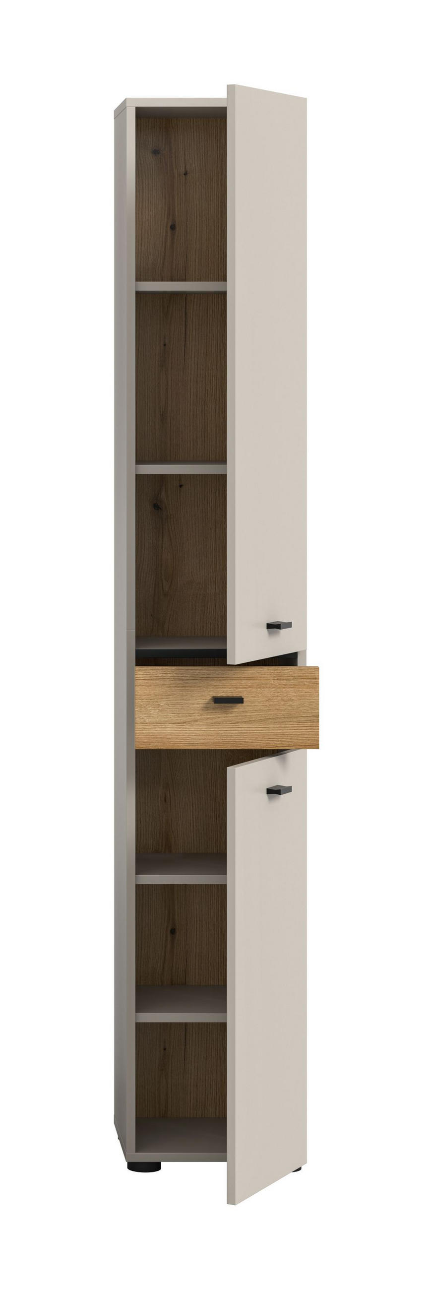 HOCHSCHRANK Aqua Kaschmir 32/30/191 cm - Beige, Holzwerkstoff (32/191/30cm) - Xonox