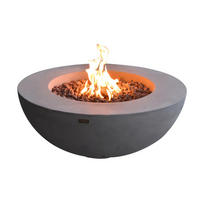 FEUERSTELLE Ätna in Beton-Optik grau aus Faserbeton - Grau, Stein (107/40/107cm) - Elementi