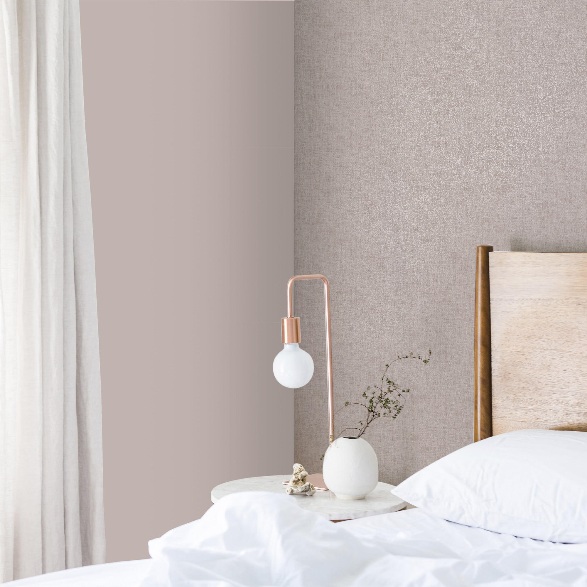 VLIESTAPETE - Leinen Schimmer Soft Brown - Braun, Papier/Kunststoff (52/1000cm) - Superfresco Easy