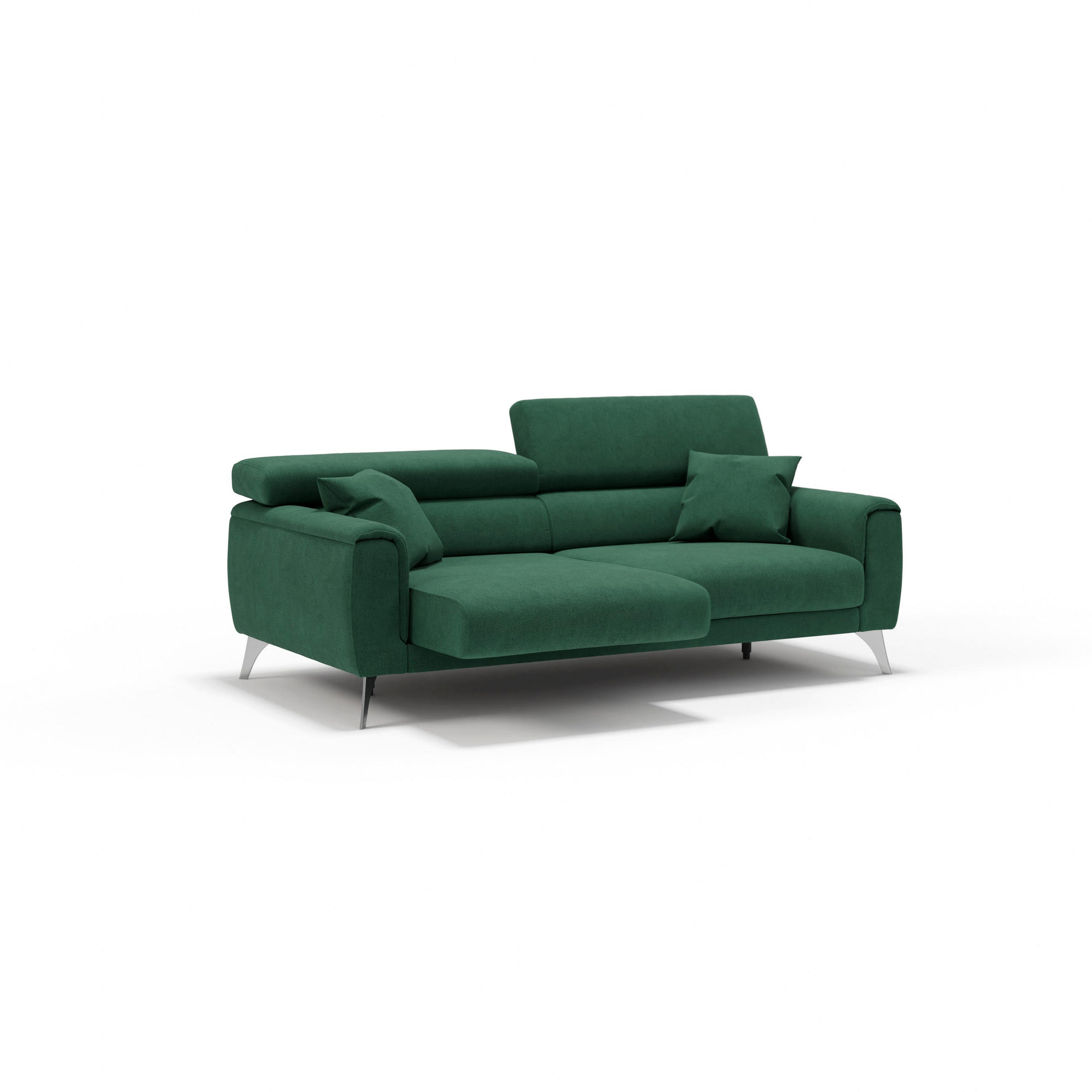 LINEARSOFA Caravaggio - Grün, Textil (199/73/102cm) - Divani.store