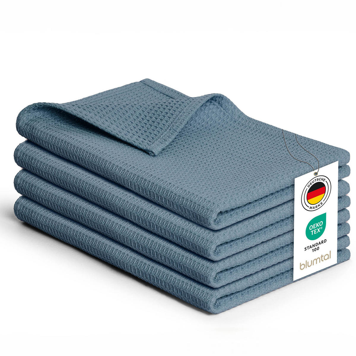 GESCHIRRTÜCHER Frigg 4er-Set, 50/70 cm, Blau - Blau, Textil (30/30cm) - Blumtal