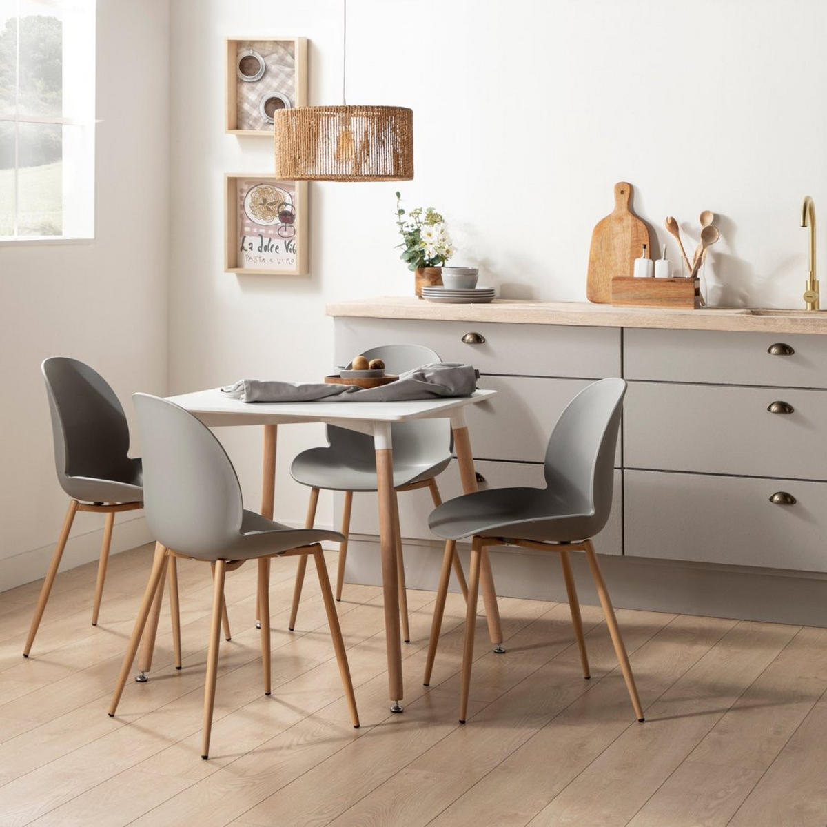 STUHL FÜR DRAUSSEN Ceilan Grau 49 cm x 83 cm - Grau, Kunststoff (49/83/52cm)