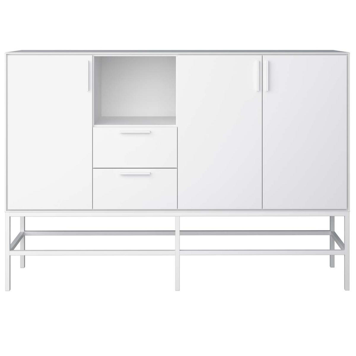 SIDEBOARD weiß - Weiß, Holzwerkstoff (160/111/42cm) - ebuy24