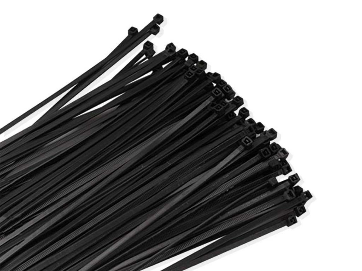 WEIHNACHTSKABELBINDER 100er-Set für Weihnachtsschmuck 2,5 × 100 mm schwarz - Schwarz, Kunststoff (0.25/0.1/10cm) - LAALU
