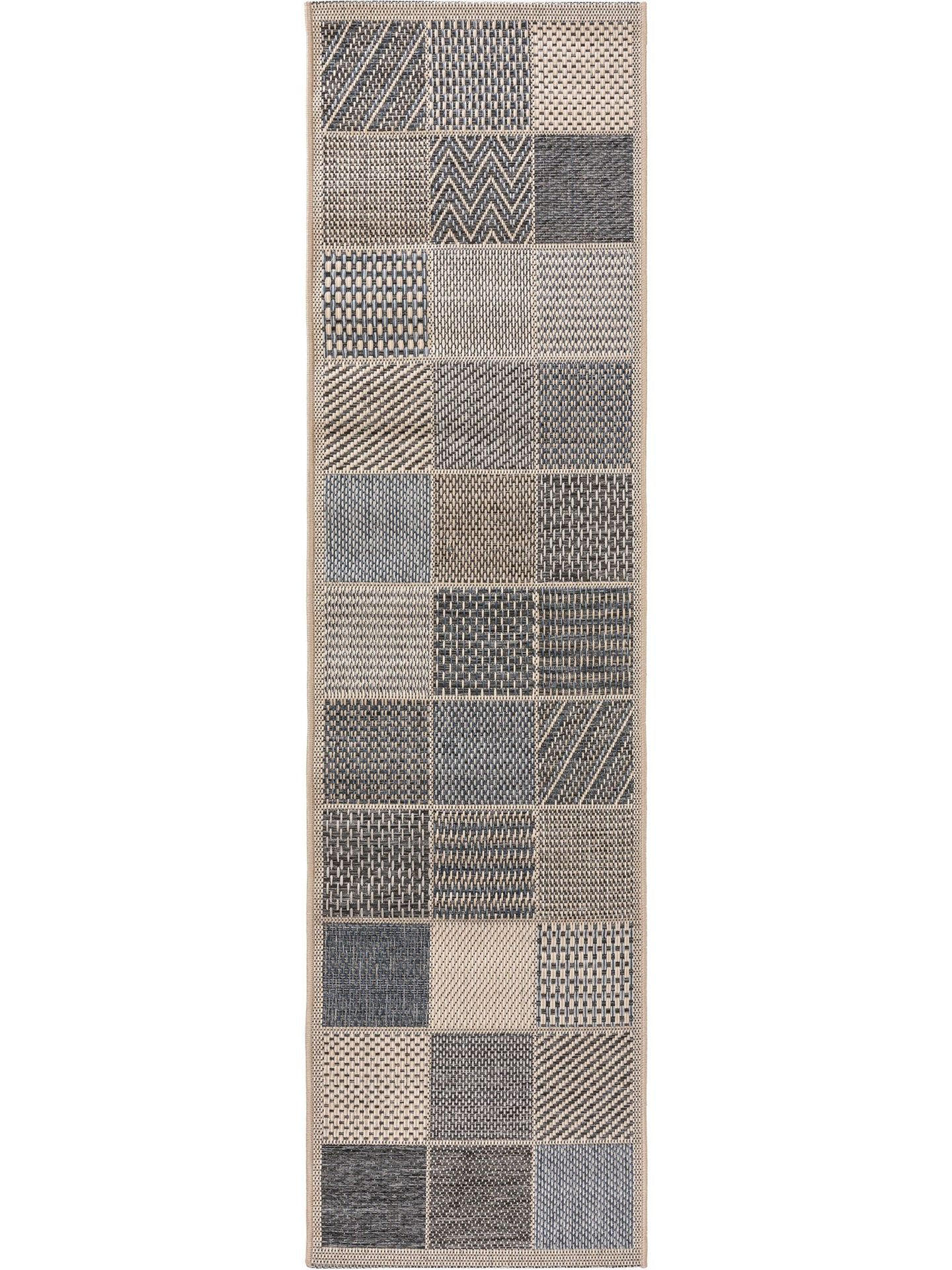 OUTDOORLÄUFER River Blau 67x240 cm - Blau, Textil (67/1cm) - KUNSTLOFT