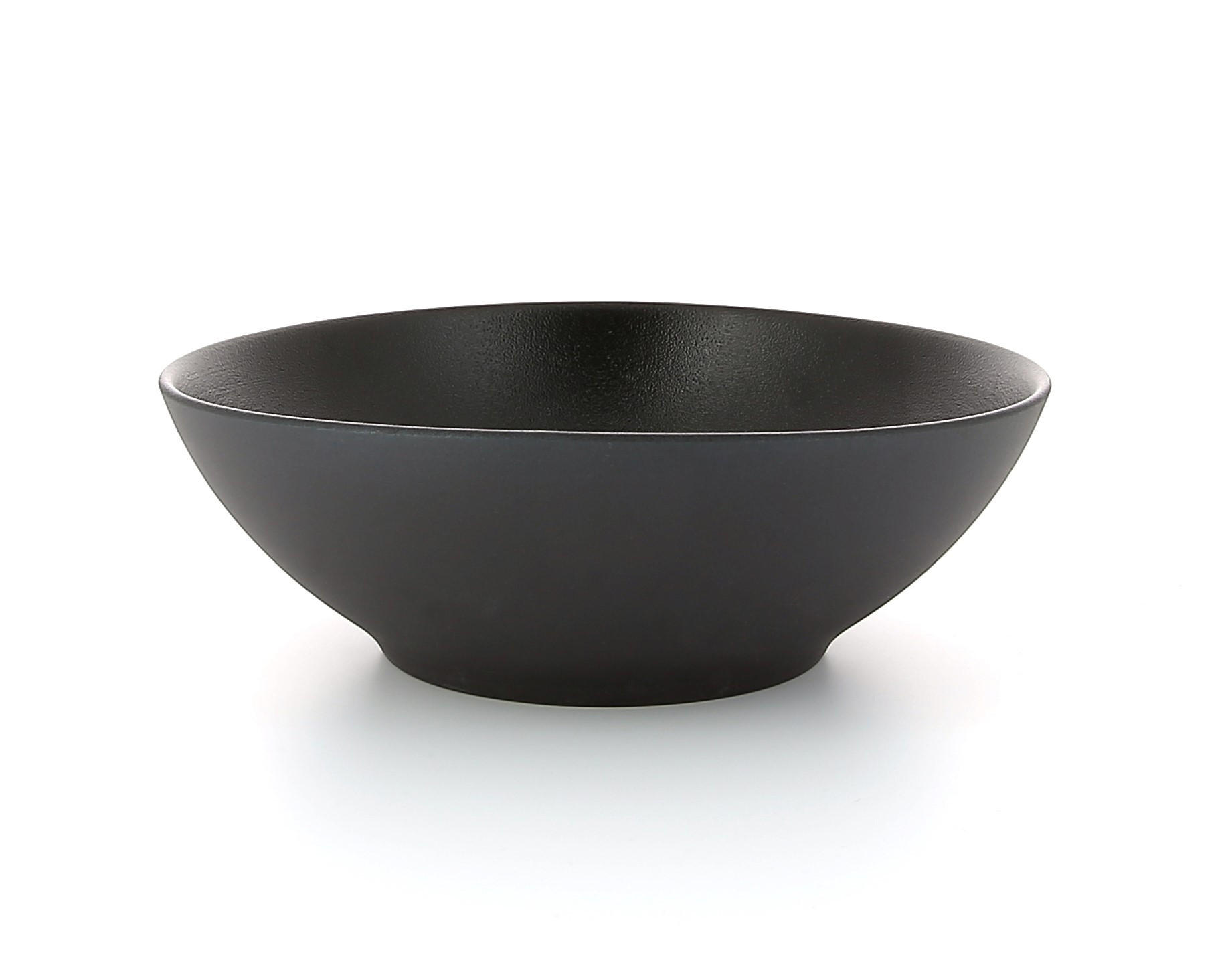 SUPPENSCHÜSSEL / COUPTELLER EQUINOXE 19CM Gusseisener optik - Schwarz, Keramik (19cm) - Revol Porcelaine France