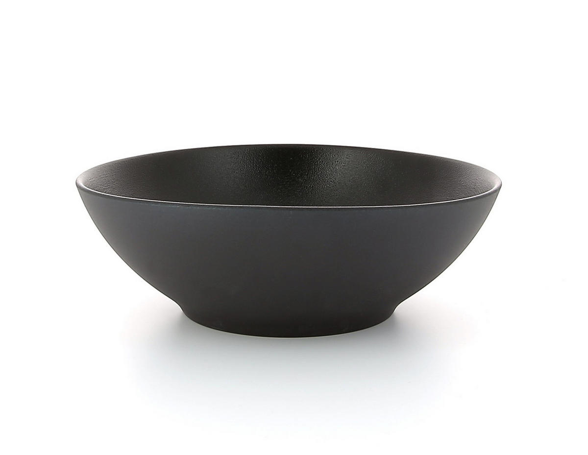 SUPPENSCHÜSSEL / COUPTELLER EQUINOXE 19CM Gusseisener optik - Schwarz, Keramik (19cm) - Revol Porcelaine France