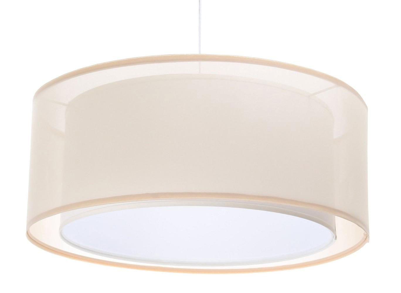 HÄNGELEUCHTE Weiß 40/17 cm - Beige/Weiß, Kunststoff (40/0.9/17cm) - ONZENO