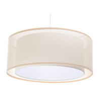 HÄNGELEUCHTE Weiß 40/17 cm - Beige/Weiß, Kunststoff (40/0.9/17cm) - ONZENO