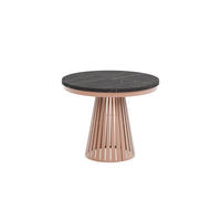ESSTISCH Cone Bis - Schwarz/Kupferfarben, Holzwerkstoff/Metall (100/100/76cm) - Meblini