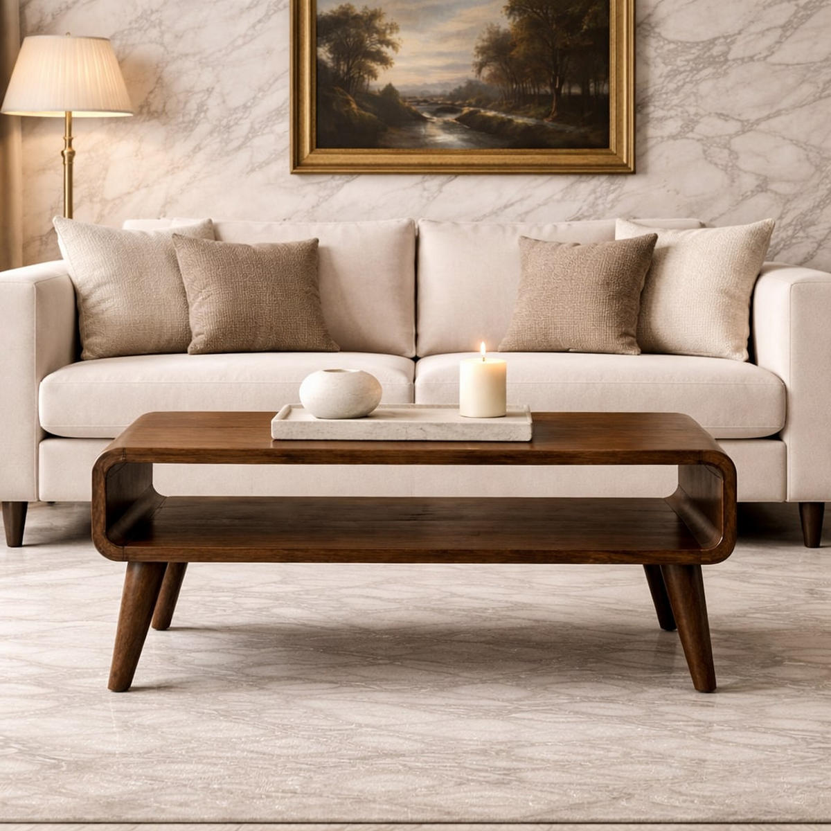 COUCHTISCH, Dunkelbraun glänzend - Dunkelbraun/Braun, Holz (65/45/35cm) - Artisan Furniture