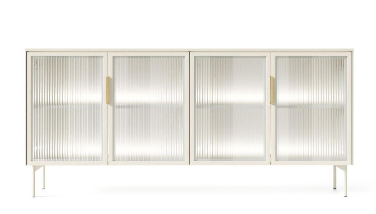 KOMMODE Kaschmir LUMIN 4 Türen LED - Gelb, Holzwerkstoff (181.3/82.6/39.3cm) - Sepro Meble