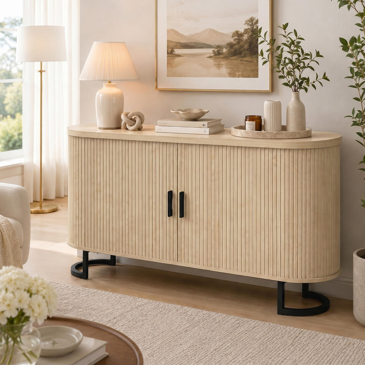 SIDEBOARD Naturfarben 140/40/75 cm - Naturfarben, Holzwerkstoff (140/75/40cm) - PANGIVO