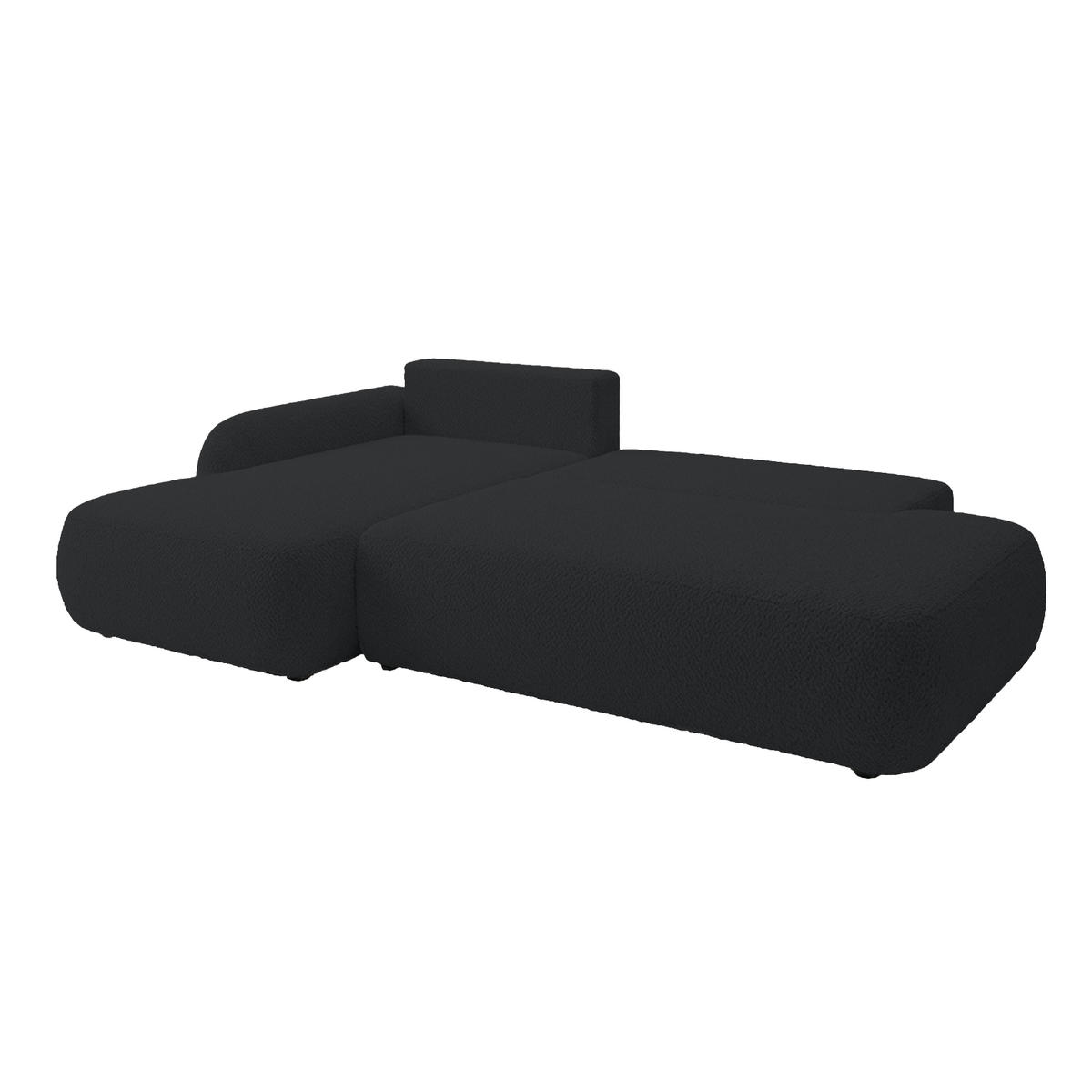 ECKSOFA Munduk I mit Schlaffunktion, Anthrazit - Dunkelgrau, Textil (302/184cm) - Fedve