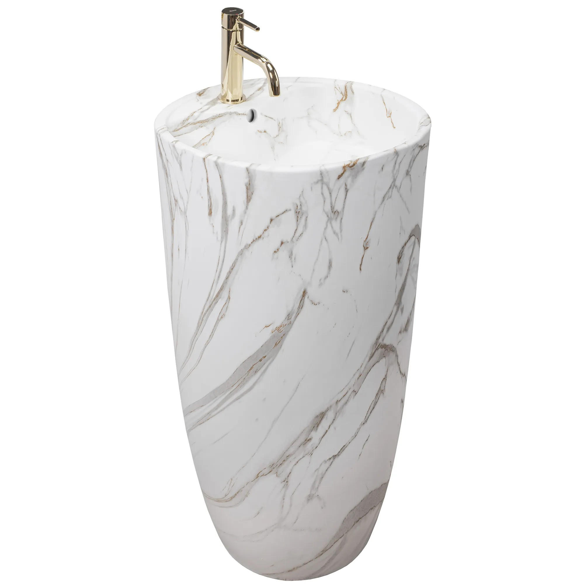STANDWASCHBECKEN Rea Anya Lava Matt - Weiß, Keramik (45/84/45cm) - REA