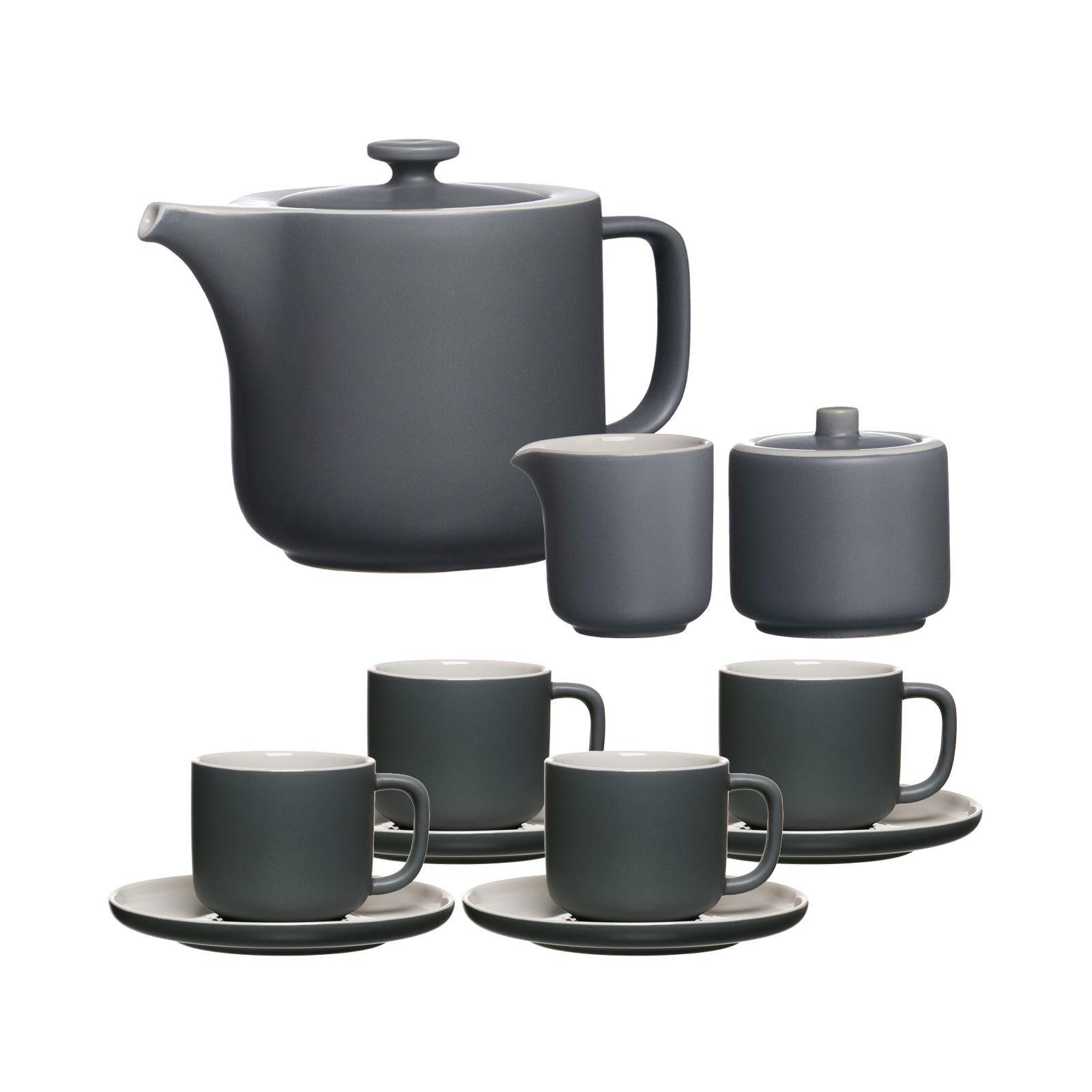 TEESERVICE Jasper grau 11er Set - Grau, Keramik (1/1/1cm) - Ritzenhoff Breker