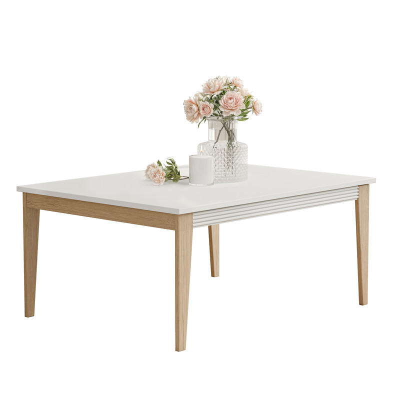 COUCHTISCH DIUNA 90/68/40 cm, rechteckig, Kaschmir - Kaschmir, Eichenholz/Holzwerkstoff (68/90/40cm) - Idohome