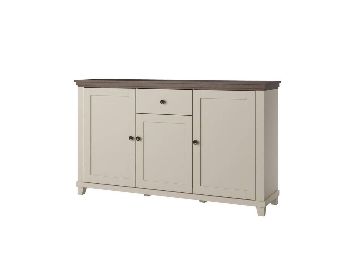 SIDEBOARD EVANDRO 160x42x93 cm mit 1 Schubladen und 3 Türen Beige - Beige, Holzwerkstoff (160/93/42cm) - MASSENO